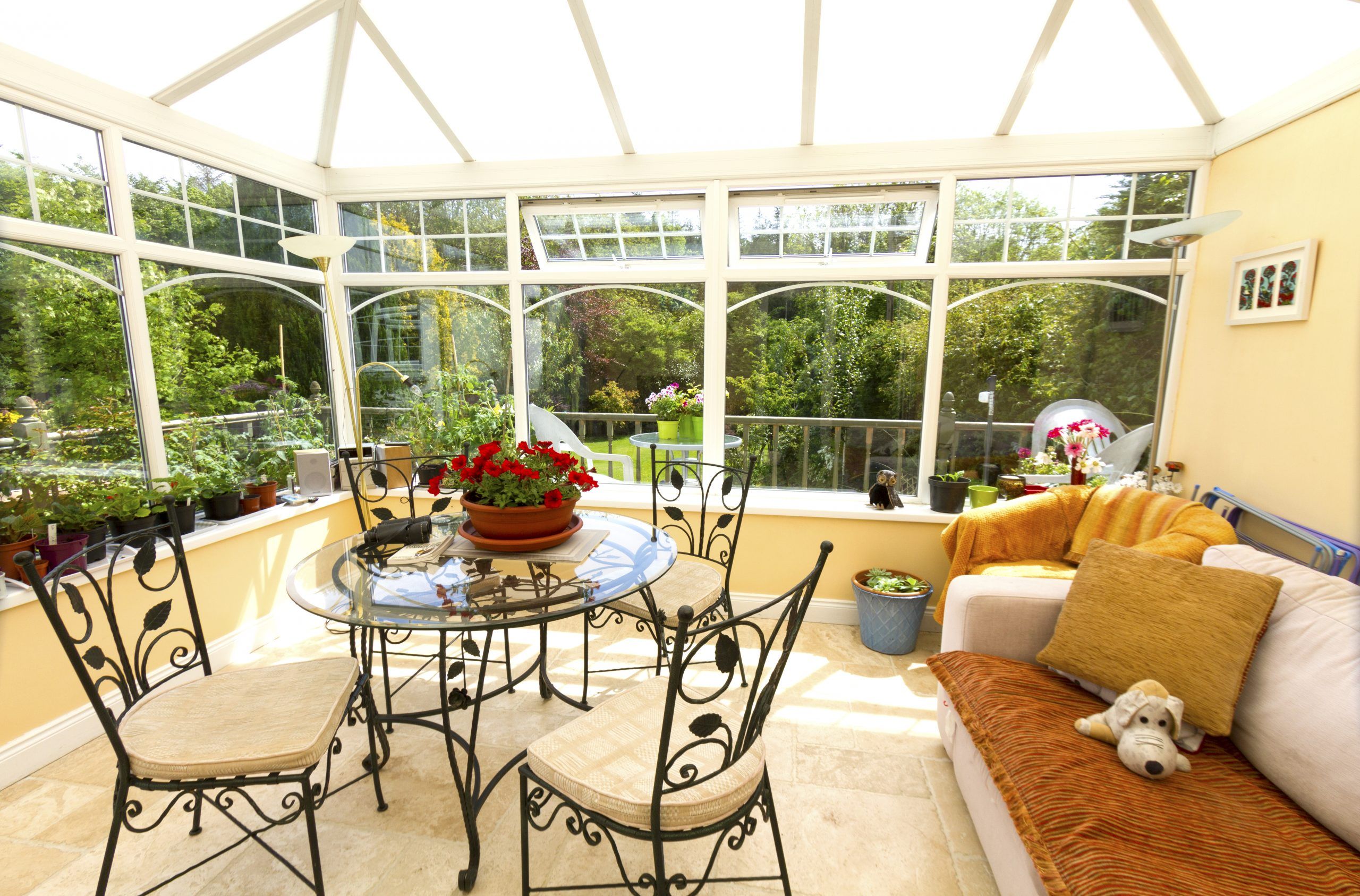 Interior of a conservatory or sunroom