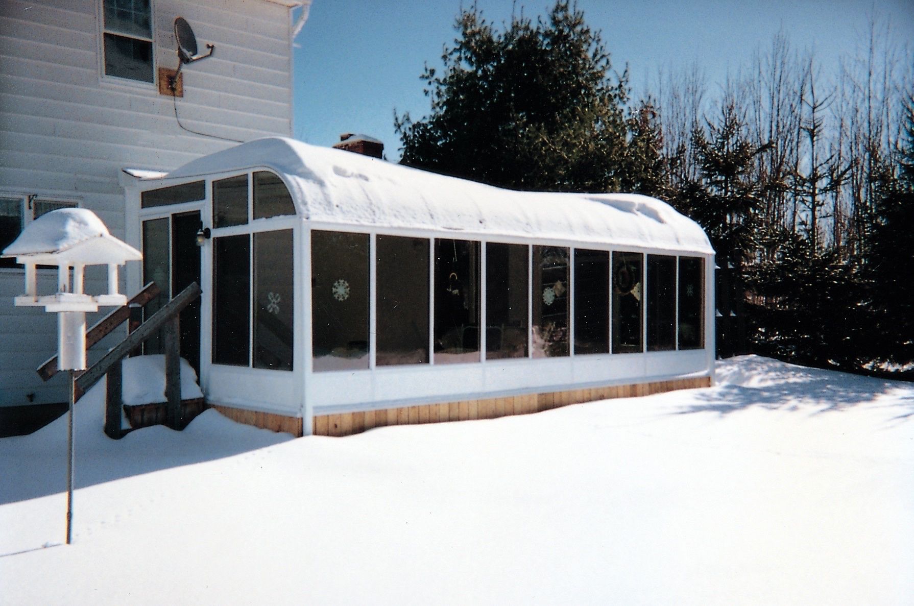 sunroom in the winter