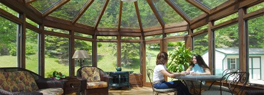 wooden sunroom