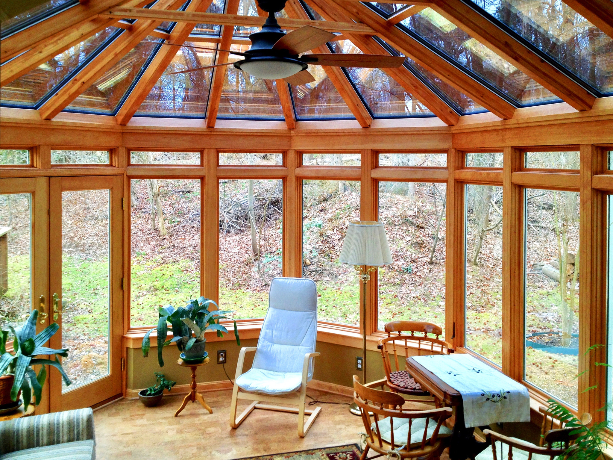 wooden sunroom