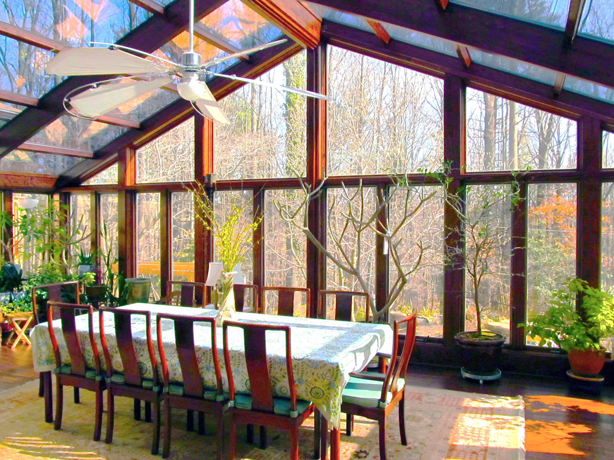 wooden sunroom