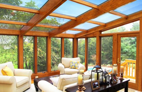 wooden sunroom