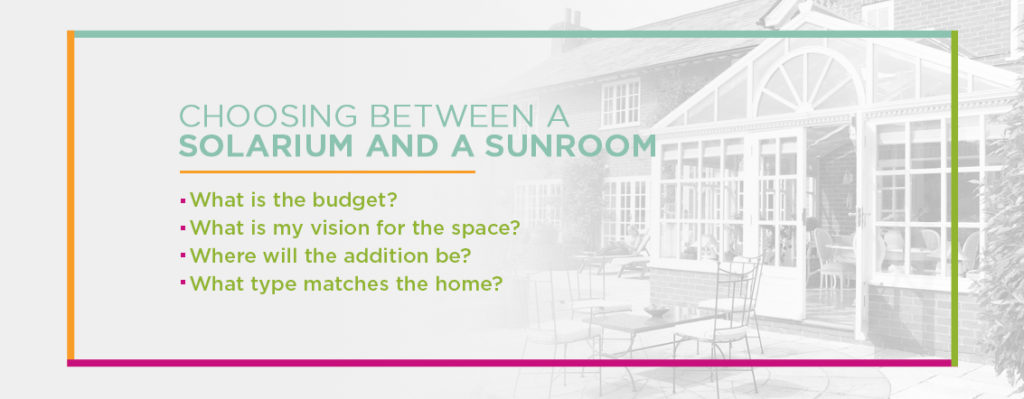 Choosing Between a Solarium and a Sunroom