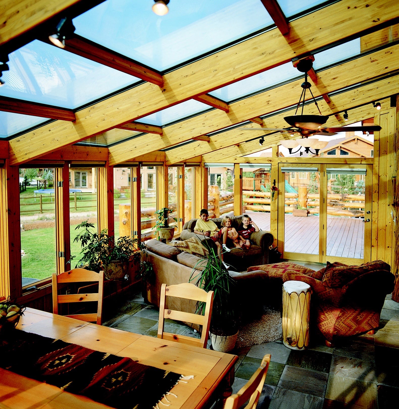 wooden sunroom