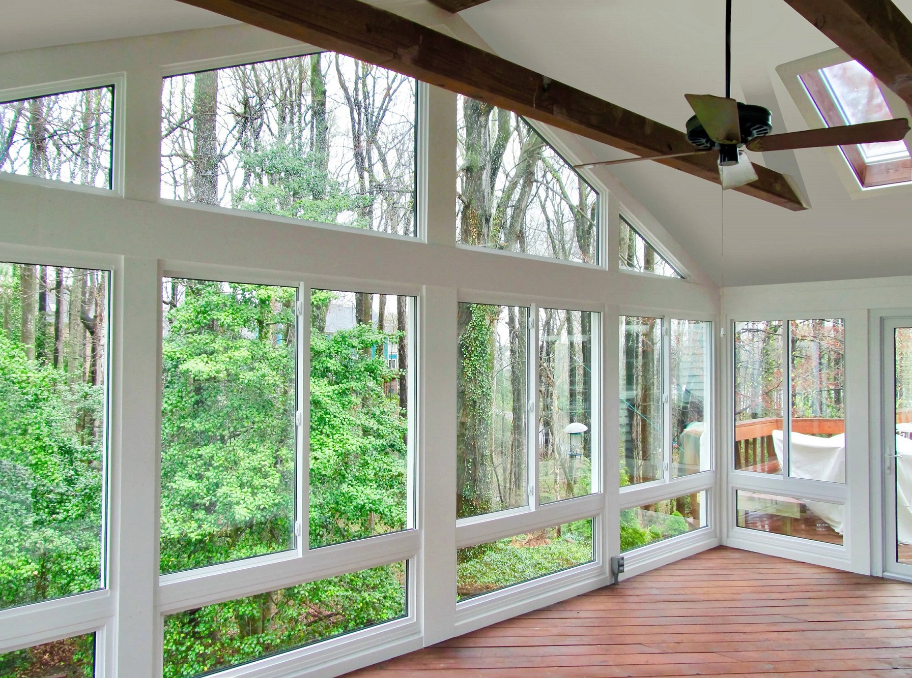 wooden sunroom