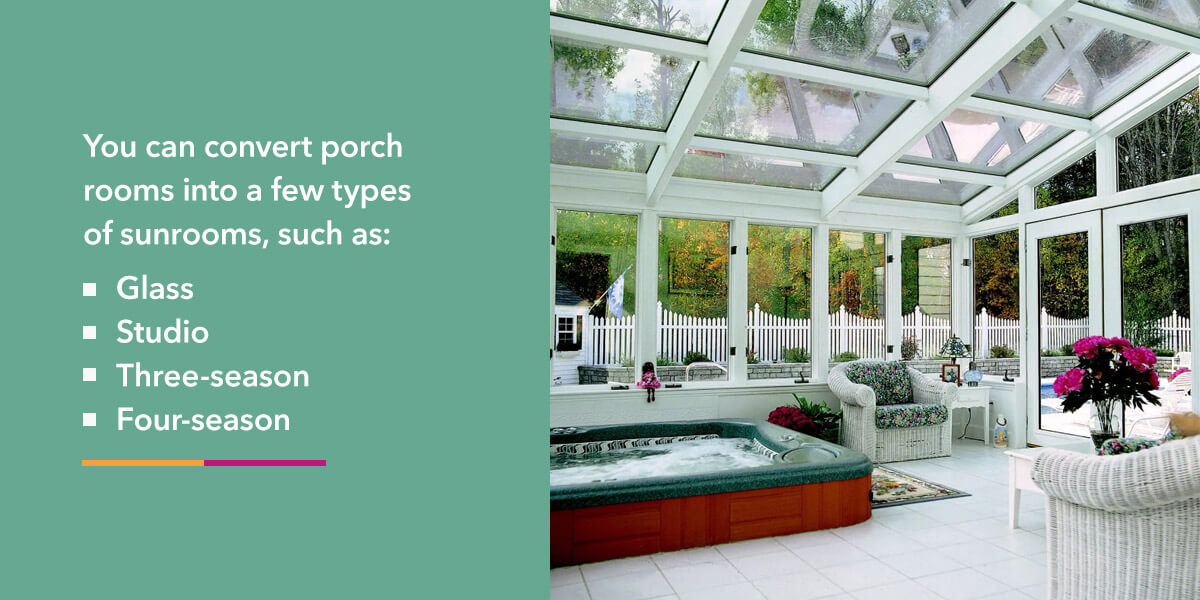 Types of Porch Sunrooms